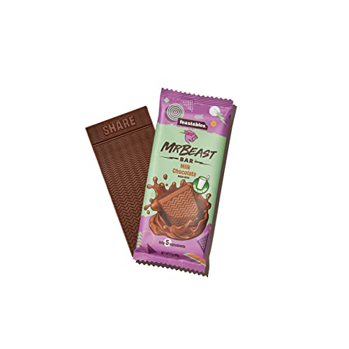 Feastables MrBeast Milk Chocolate Bars - Made with Grass-Fed Milk Chocolate and Organic Cocoa. Only 5 Ingredients, 10 Count - Image 2