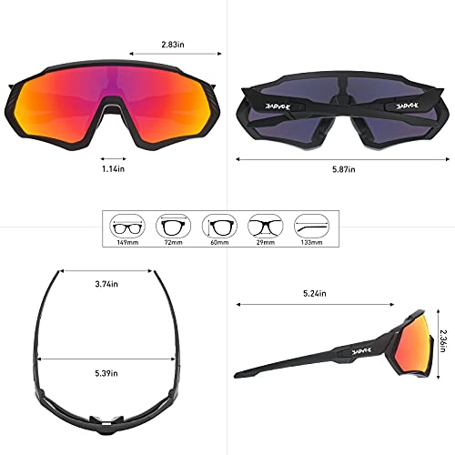 KAPVOE Cycling Glasses Polarized Sports Sunglasses MTB Mountain Bike Eyewear Men Women Road Bicycle BMX Running Fishing Golf - Image 6
