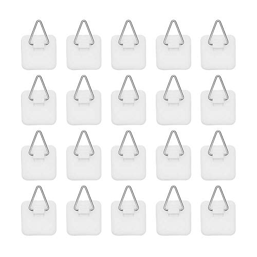 Artliving 1.25 Inch Invisible Adhesive Plate Hanger Set Vertical Plate Holders for the wall (100 pack)
