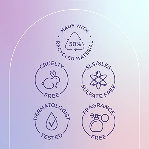 Biore Hydrate & Glow Gentle Face Wash for Dry Skin, Sensitive Skin, Dermatologist Tested, Fragrance Free, SLS/SLES Sulfate Free Facial Cleanser, Cruelty Free & Vegan Friendly 6.77 Oz Bottle - Image 9