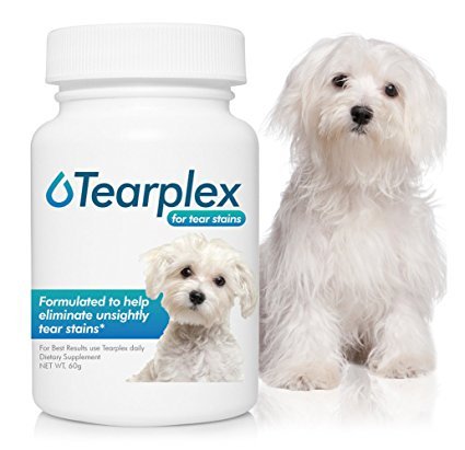 tearplex Tear Stain Supplement for Dogs and Cats, 1 Rated Natural Tear Stain Product - Made in The USA, 100% Tylosin Free, Veterinarian Trusted - Beef Flavored