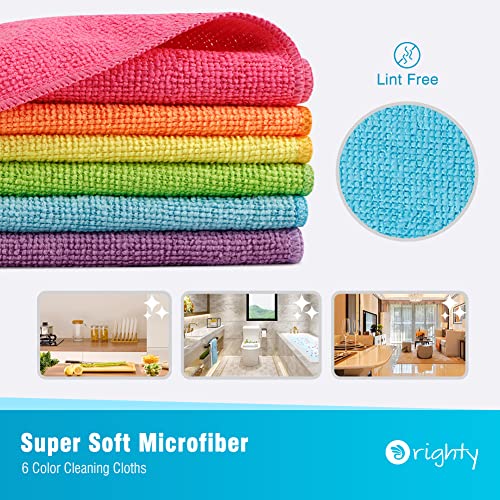 Orighty Microfiber Cleaning Cloths, Pack of 20, Highly Absorbent Cleaning Supplies, Lint Free Cloths for Multiple-use, Powerful Dust Removal Cleaning Rags for House, Kitchen, Car Care(12x12 inch) - Image 7
