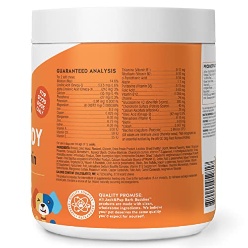 Jack&Pup Dog Vitamins and Supplements Multivitamins for Dogs - Bark Buddies Multi-Buddy Dog Multivitamins Chewable Soft Chews Puppy Vitamins and Supplements - Dog Supplements & Vitamins (60ct) - Image 4