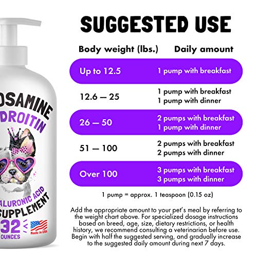 Liquid Glucosamine for Dogs Bacon Flavour with Chondroitin, MSM & Hyaluronic Acid K9 Supplement Hip and Joint Formula Advanced Mobility Joint Pain Relief Senior Advanced Supplement for All Breeds - Image 4