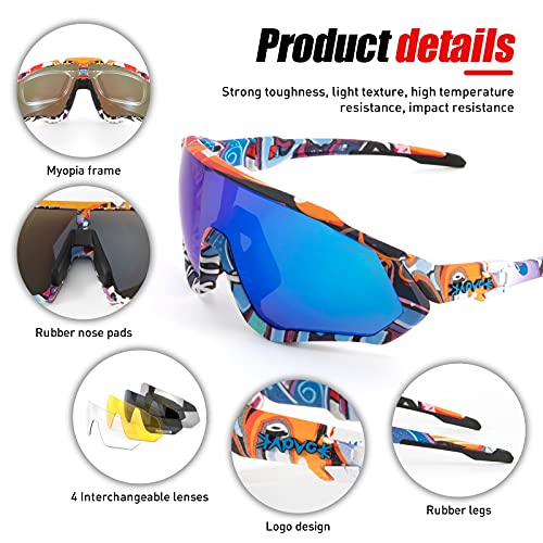 KAPVOE Cycling Glasses Polarized Sports Sunglasses MTB Mountain Bike Eyewear Men Women Road Bicycle BMX Running Fishing Golf - Image 7