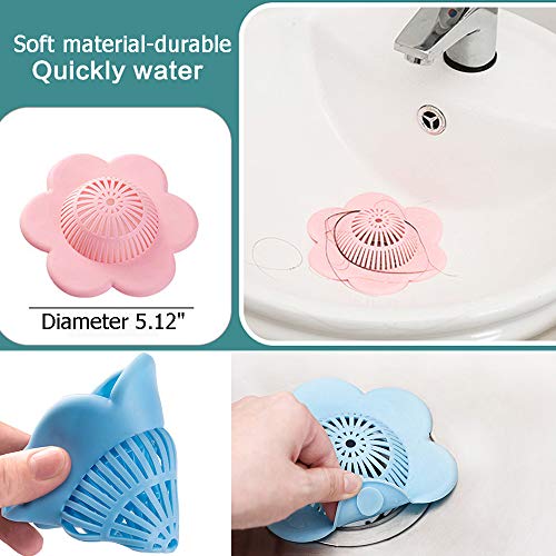 Umbworld Hair Catcher Silicone Hair Stopper Shower Drain Covers, Bathtub and Shower Drain Protectors with Suction Cups Suit for Bathroom Bathtub and Kitchen 4 Pack - Image 7